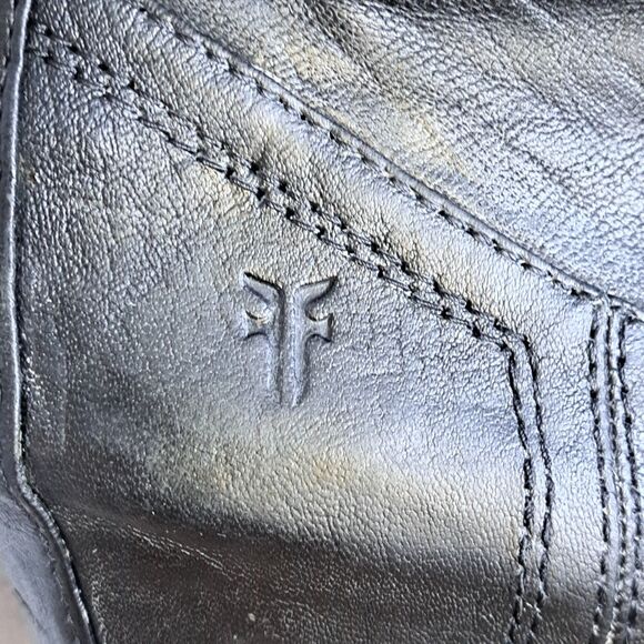 FRYE Carson Women's 7.5 Leather Hidden Wedge Ankle Booties Black Comfort Boots - Picture 10 of 15